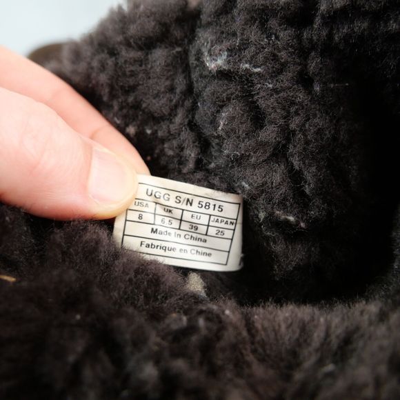 UGG Brown Genuine Sheepskin Leather Suede Classic Tall Boots Size 8 - Picture 10 of 12